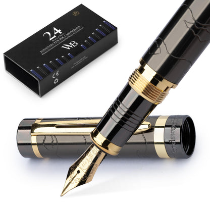 Wordsworth & Black Primori Luxury Fountain Pen Set for Writing, Medium Nib