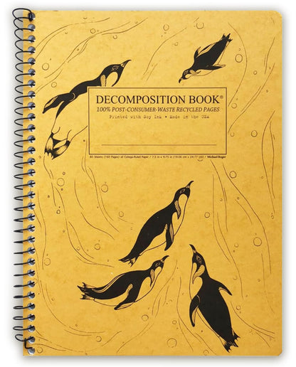 Decomposition Everglades College Ruled Spiral Notebook - 9.75 x 7.5 Journal with 160 Lined Pages - 100% Recycled Paper - Notebooks for School Supplies, Home & Office - Made in USA