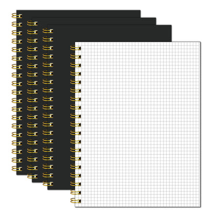 Lined Spiral Notebook B5 Hardcover Black Journal 100GSM 7x10