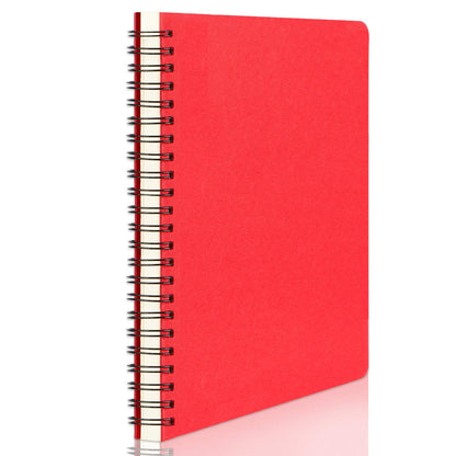 EUSOAR Spiral Ruled Notebook, A5 3packs 5.5"X8.3" 120 Pages Lined Travel Writing Notebooks Journal, Memo Notepad Sketchbook, Office Business Subject Diary Ruled Spiral Book Journal-Coffee Cover