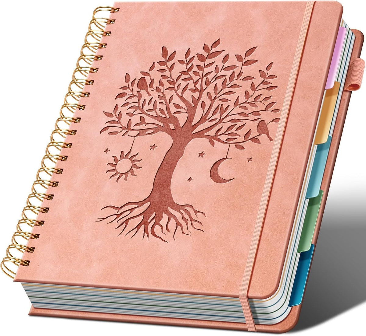 Ovesmusl 5-Subject Hardcover Spiral Notebook, 8.5" x 11", College Ruled