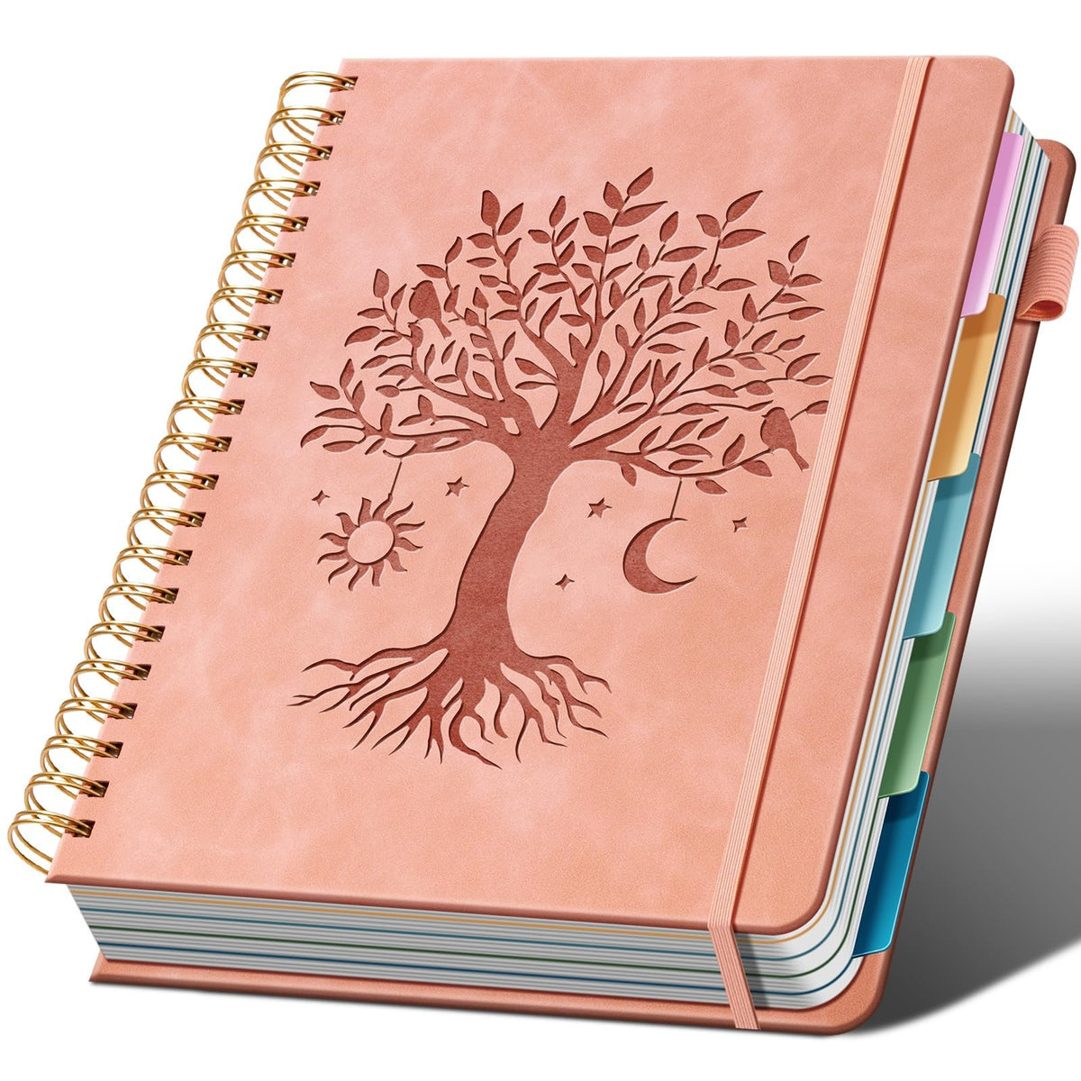 Ovesmusl 5-Subject Hardcover Spiral Notebook, 8.5" x 11", College Ruled