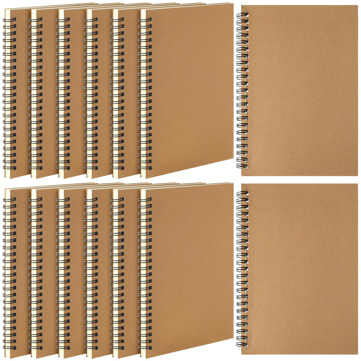 Leelosp 12 Pcs Small Spiral Notebook,Rainbow,5 x 7 Inch