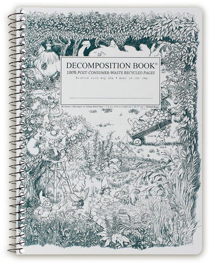 Decomposition Bluebells College Ruled Spiral Notebooks – 9.75 x 7.5 Journal with 160 Lined Pages – Notebooks for School Supplies, Home & Office – 100% Recycled Paper – Made in USA