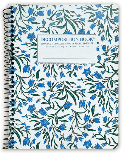 Decomposition Jellyfish College Ruled Spiral Notebook - 9.75 x 7.5 Journal with 160 Lined Pages - 100% Recycled Paper - Cute Notebooks for School Supplies, Home & Office - Made in USA