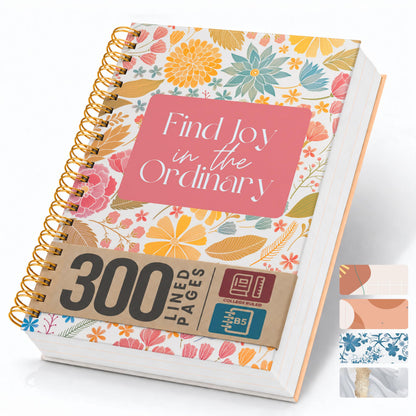 300-Page Hard Cover Notebook with Affirmations - B5 Spiral Bound