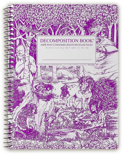Decomposition Bluebells College Ruled Spiral Notebooks – 9.75 x 7.5 Journal with 160 Lined Pages – Notebooks for School Supplies, Home & Office – 100% Recycled Paper – Made in USA
