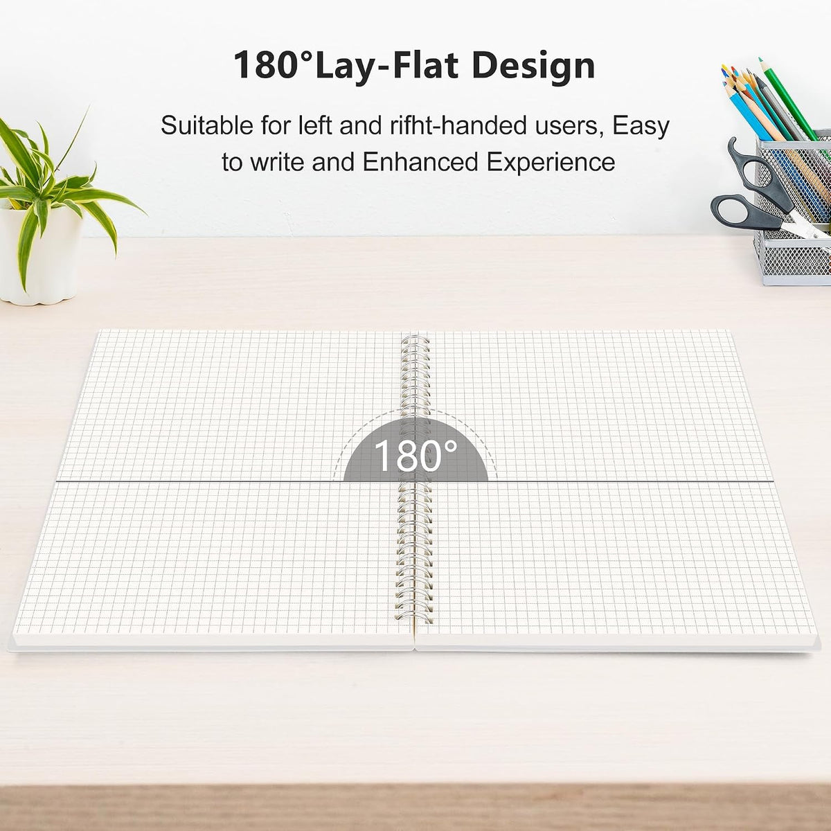 RETTACY Graph Grid Paper Notebook, 160 Pages per Pack, A5 (5.7'' × 8.3'')