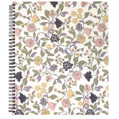 Steel Mill & Co. Cute Floral Large Spiral Notebook, Orange Flower