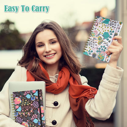 4 Pack Spiral Notebook, A5 Lined Journal for Women, College Ruled 160 Pages