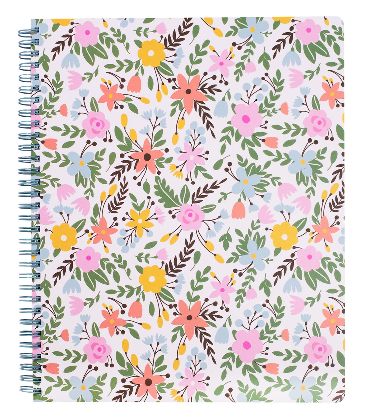 Steel Mill & Co. Cute Floral Large Spiral Notebook, Orange Flower