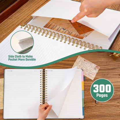 Ovesmusl 5-Subject Hardcover Spiral Notebook, 8.5" x 11", College Ruled