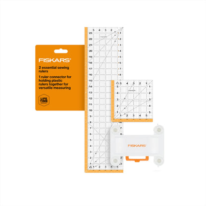 Fiskars 2-Piece Square Sewing Ruler Set, 6.5" x 6.5" and 12.5" x 12.5"