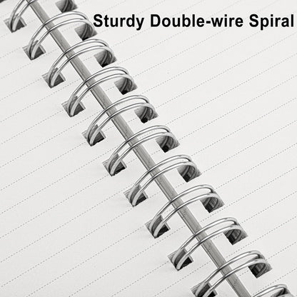 RETTACY Spiral College Ruled Notebook, 300 Pages, A5 Size (5.7" x 8.2")