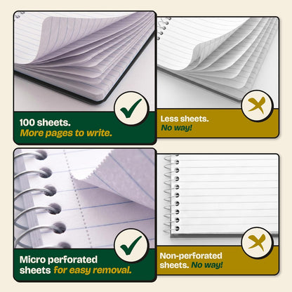 BAZIC PRODUCTS College-Ruled Personal Assignment Notebook, 5x7, 6-Set