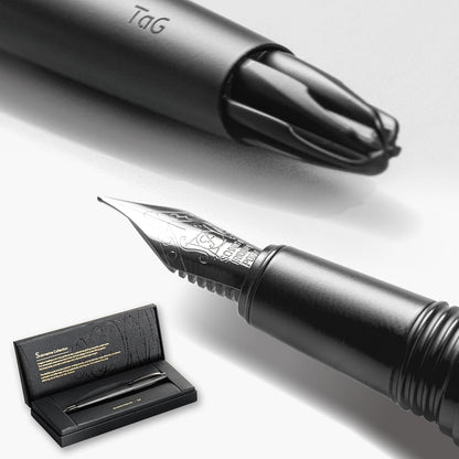 TAG Submarine Luxury Fountain Pen – TurbineDriven Refill, Gold-Plated Medium Nib, Elegant Writing Gift for Men & Women, Designed by Award-Winning Team