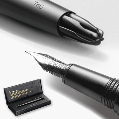 TAG Submarine Luxury Fountain Pen – TurbineDriven Refill, Gold-Plated Medium Nib, Elegant Writing Gift for Men & Women, Designed by Award-Winning Team