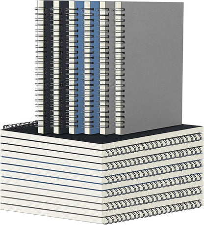 Epakh 18 Pack A5 Spiral Notebooks Ruled, Kraft Hardcover, 5.5 X 8.3 Inch