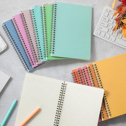 Fuutreo 12 Pcs Spiral Notebook for Work, 8.3 x 5.7 Candy Color, Classic