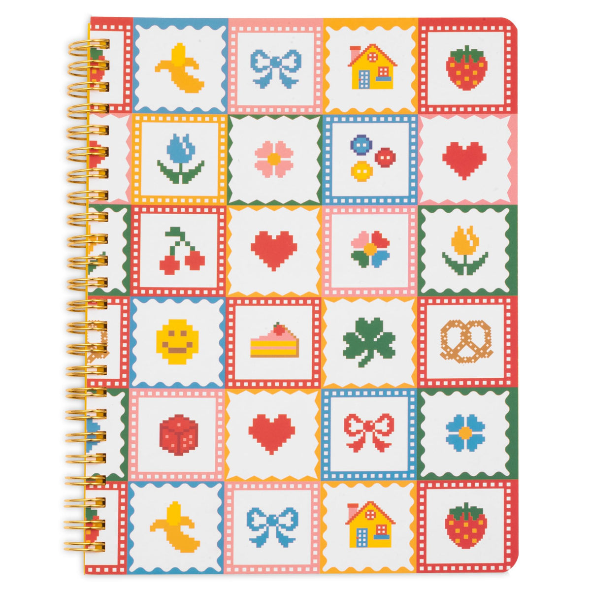 ban.do Small Colorful Spiral Notebook (Mid-Century Stripe)