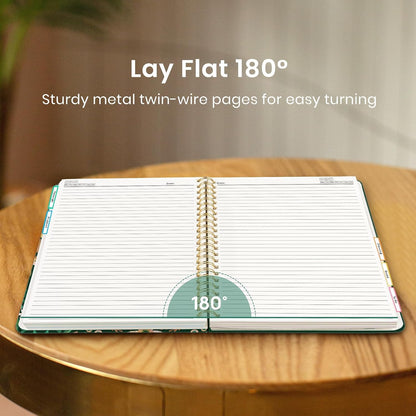 Taja Cute Large Spiral Lined Notebook for Work with 5 Removable Dividers