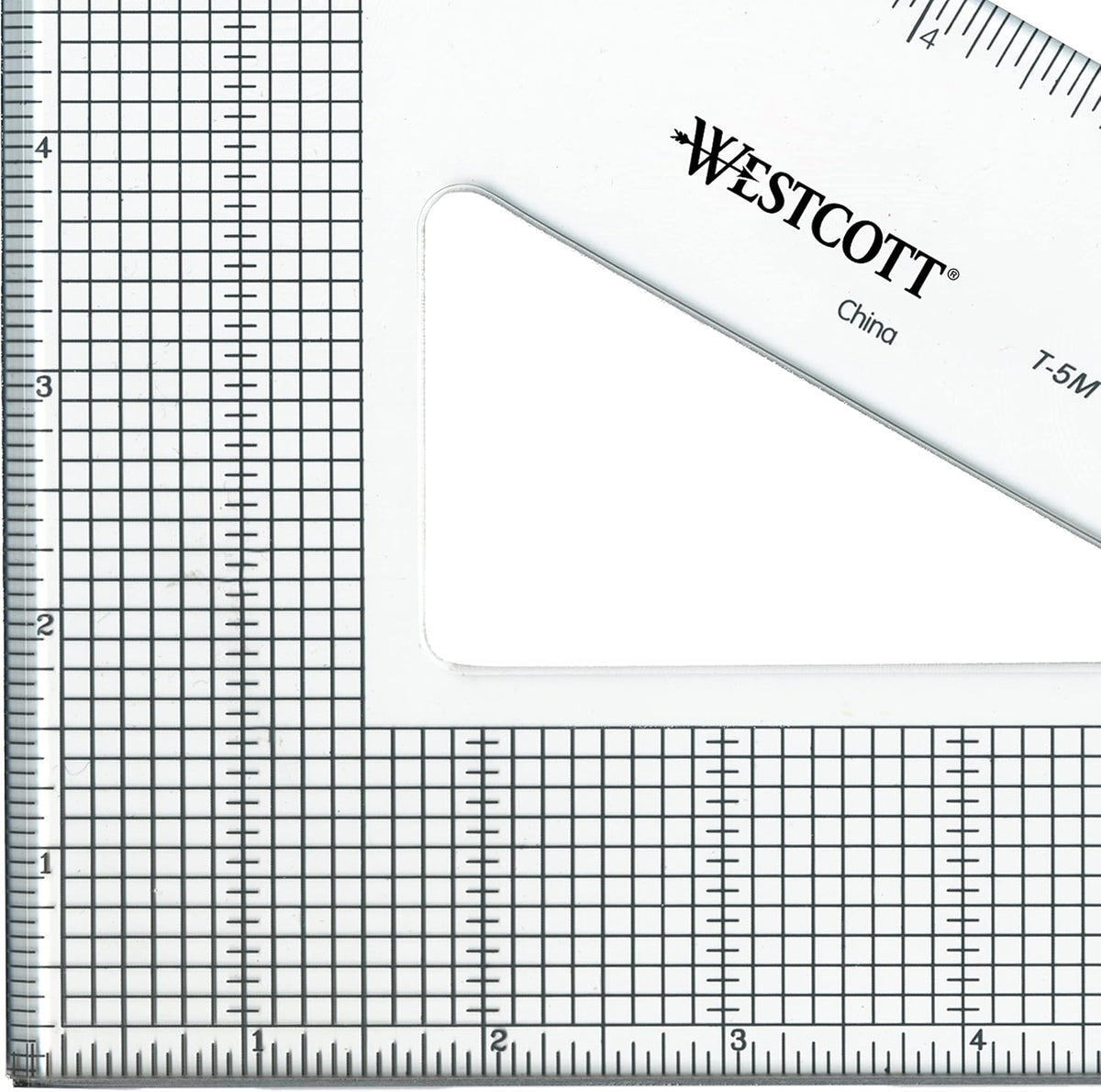 Westcott Grid Triangle, 12", 30/60 Degree, Transparent (T-5M)