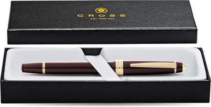 Cross Bailey Light Polished Burgundy Fountain Pen, Black Ink