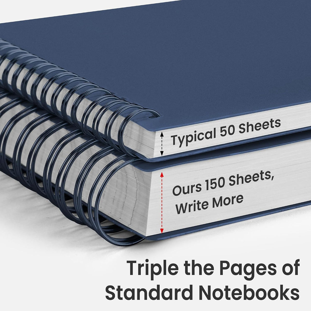 EMSHOI Lined Spiral Journal Notebook, 300 Pages, A5 Size (5.7'' x 8.2'')