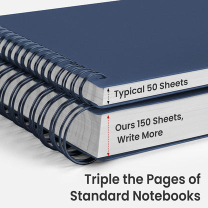 EMSHOI Lined Spiral Journal Notebook, 300 Pages, A5 Size (5.7'' x 8.2'')