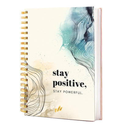 300-Page Hard Cover Notebook with Affirmations - B5 Spiral Bound