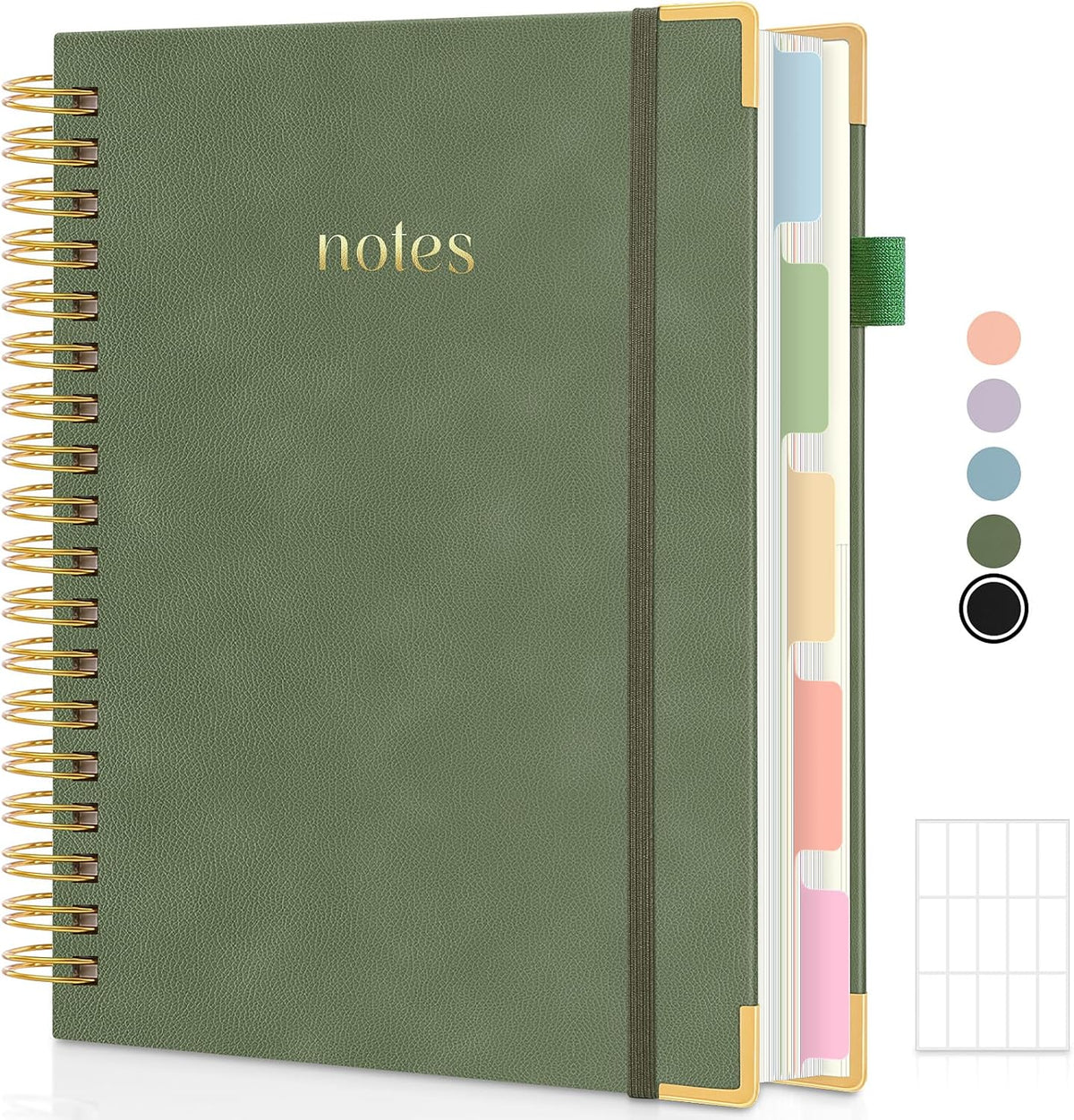 SKYDUE 5 Subject Notebook with Dividers and Tabs, Notebooks for Work