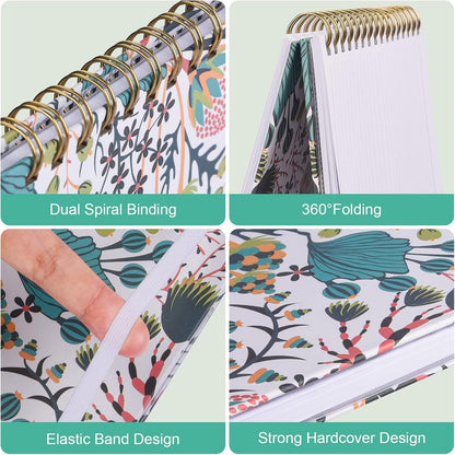 4 Pack Spiral Notebook, A5 Lined Journal for Women, College Ruled 160 Pages