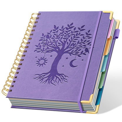 Ovesmusl 5-Subject Hardcover Spiral Notebook, 8.5" x 11", College Ruled