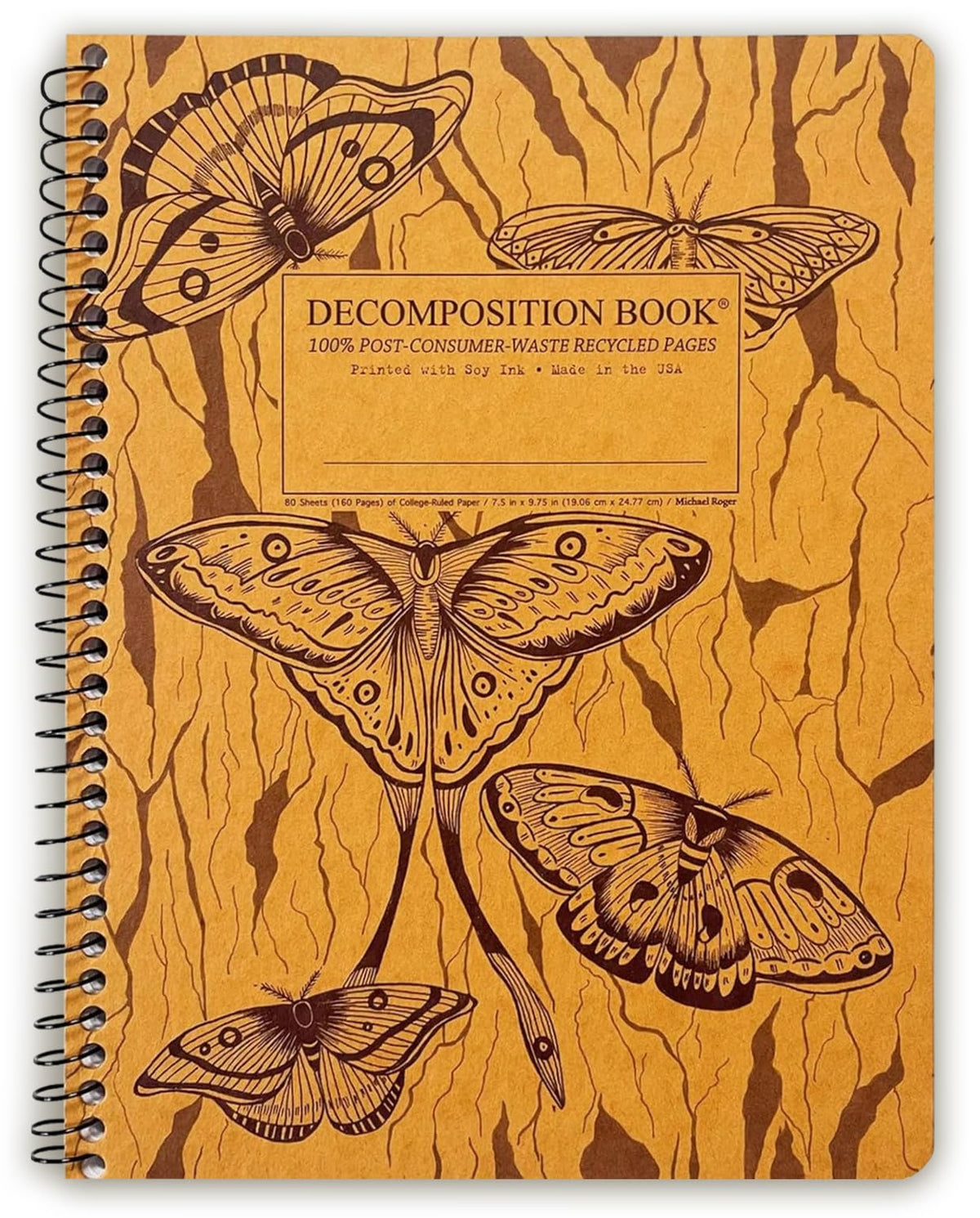 Decomposition Everglades College Ruled Spiral Notebook - 9.75 x 7.5 Journal with 160 Lined Pages - 100% Recycled Paper - Notebooks for School Supplies, Home & Office - Made in USA