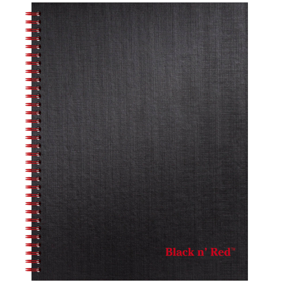 Black n' Red Notebooks, Business Journals, 3 Pack, 11" x 8-1/2", 70 Sheets, Ruled, Optik Paper, Scribzee App, Hardcover, Wirebound, Black (400123488)