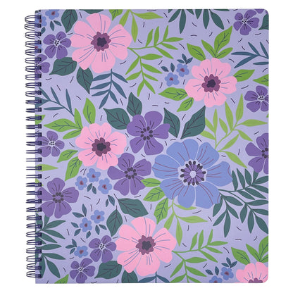 Steel Mill & Co. Cute Floral Large Spiral Notebook, Orange Flower