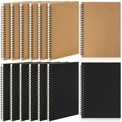Leelosp 12 Pcs Small Spiral Notebook,Rainbow,5 x 7 Inch