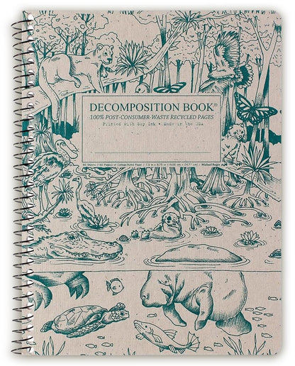 Decomposition Jellyfish College Ruled Spiral Notebook - 9.75 x 7.5 Journal with 160 Lined Pages - 100% Recycled Paper - Cute Notebooks for School Supplies, Home & Office - Made in USA