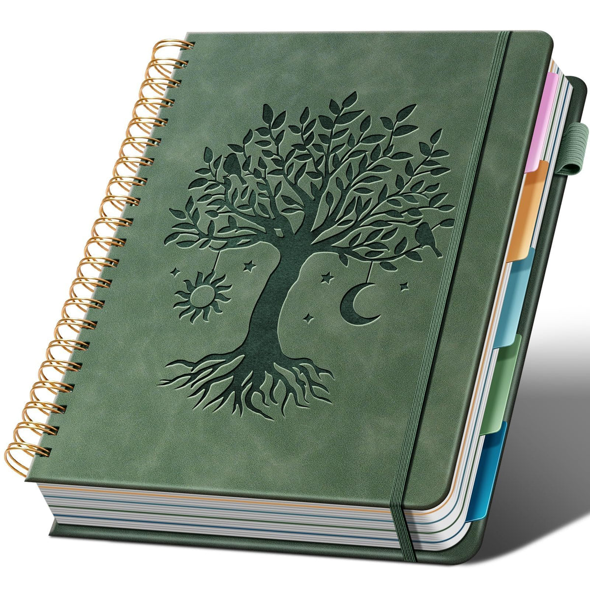 Ovesmusl 5-Subject Hardcover Spiral Notebook, 8.5" x 11", College Ruled