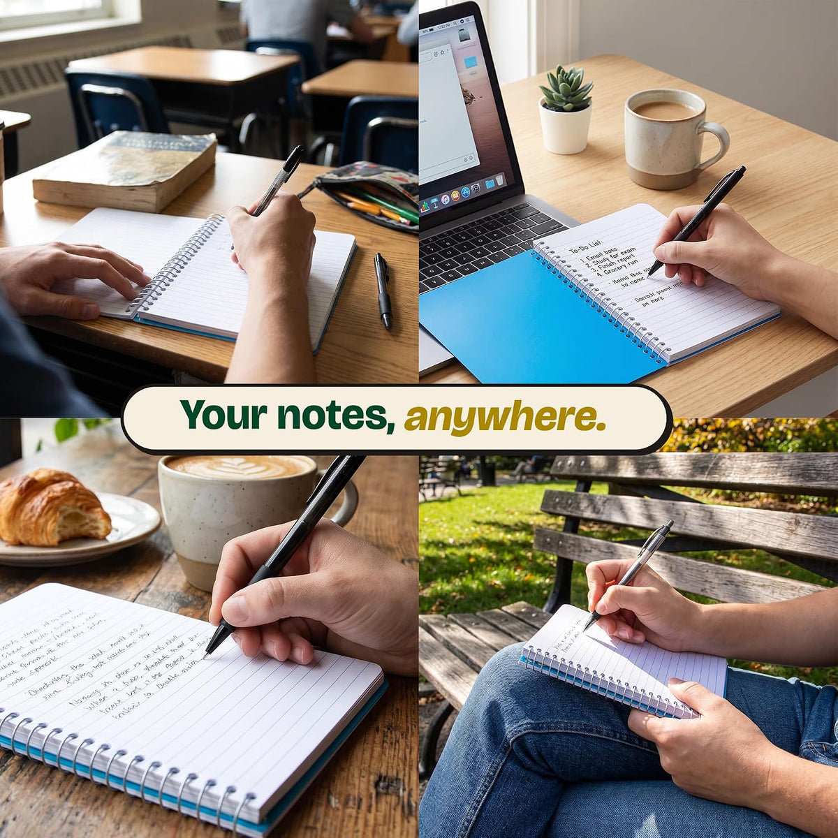 BAZIC PRODUCTS College-Ruled Personal Assignment Notebook, 5x7, 6-Set
