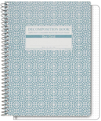 Decomposition Jellyfish College Ruled Spiral Notebook - 9.75 x 7.5 Journal with 160 Lined Pages - 100% Recycled Paper - Cute Notebooks for School Supplies, Home & Office - Made in USA
