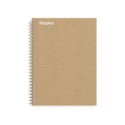 Staples 1-Subject Notebook, 5.875x9 Inch, College Ruled, Brown