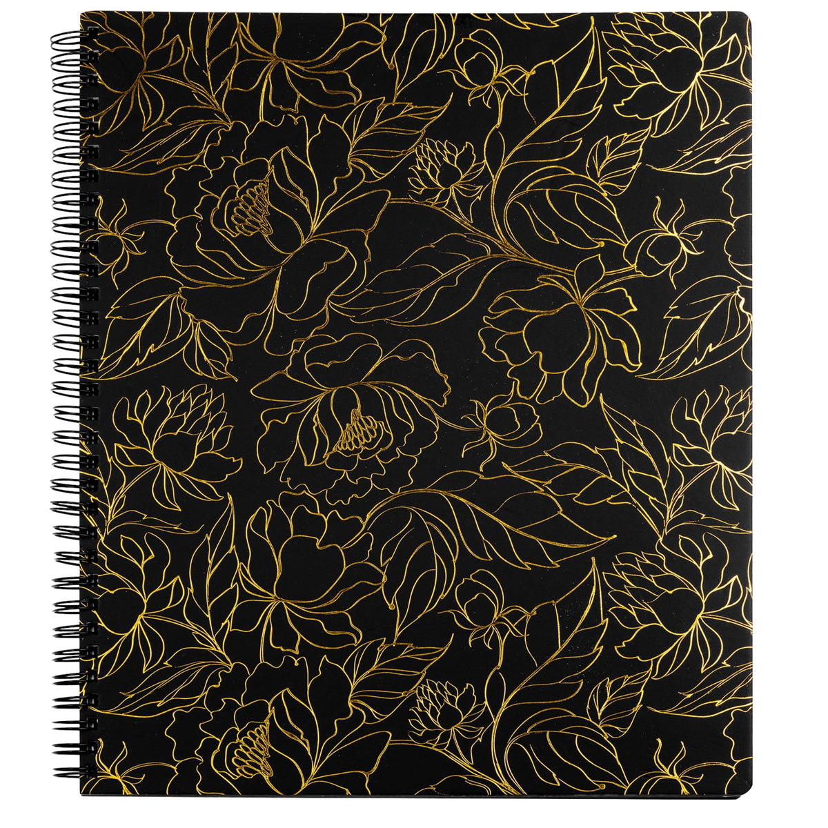 Steel Mill & Co. Cute Floral Large Spiral Notebook, Orange Flower