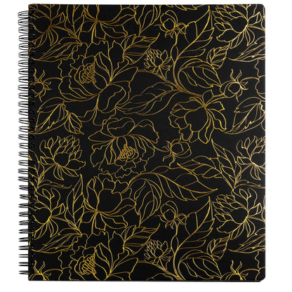 Steel Mill & Co. Cute Floral Large Spiral Notebook, Orange Flower