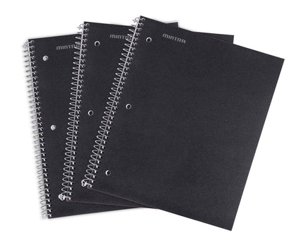 Mintra Office Durable Spiral Notebooks, 1 Subject, (Spring Pink, Sun Yellow, Arctic Ice, College Ruled 3pk)