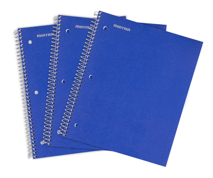 Mintra Office Durable Spiral Notebooks, 1 Subject, (Spring Pink, Sun Yellow, Arctic Ice, College Ruled 3pk)