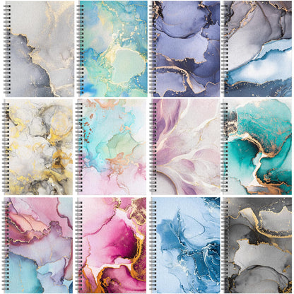 Fuutreo 12 Pcs Spiral Notebook for Work, 8.3 x 5.7 Candy Color, Classic